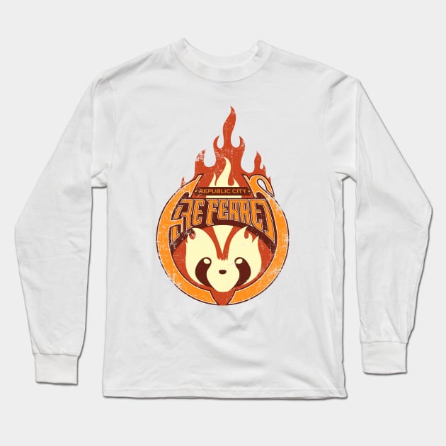 Vintage Republic City Fire Ferrets Long Sleeve T-Shirt by razzan